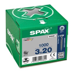 Spax Chipboard Screw 3.0X20 Galv Coating (1Pack:1000 Pieces) - 1