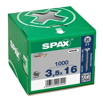 Spax Chipboard Screw 3.5X16 Galv Coating (1Pack:1000 Pieces) - 1