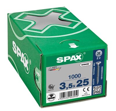 Spax Chipboard Screw 3.5X25 Galv Coating (1Pack:1000 Pieces) - 1