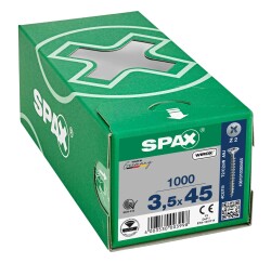 Spax Chipboard Screw 3.5X45 Galv Coating (1Pack:1000 Pieces) - 1