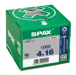 Spax Chipboard Screw 4.0X16 Galv Coating (1Pack:1000 Pieces) - 1