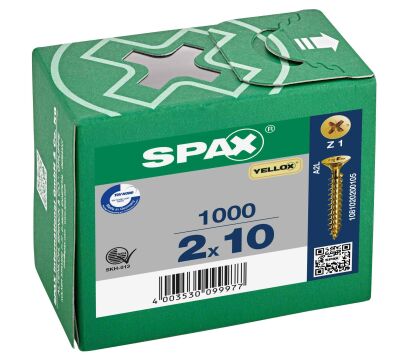 Spax Sunta Vidası 2.0X10 Sarı Kaplama (1Pk:1000 Adet) - 1