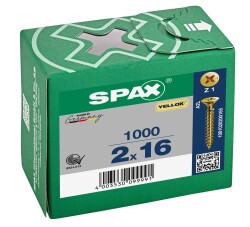 Spax Sunta Vidası 2.0X16 Sarı Kaplama (1Pk:1000 Adet) - 1