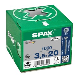 Spax Sunta Vidası 3.5X20 Galv Kaplama (1Pk:1000 Adet) - 1