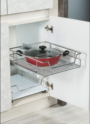 Starax 2332 Chrome Drawer Basket Tendem Rail - 1