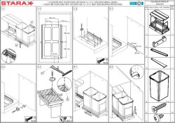 Starax 2392 Plastik Gövde Çöp Kovası Teleskopik Gri 12+12Lt - 3