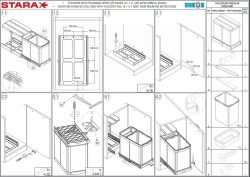 Starax 2395 Paslanmaz Çöp Kova Teleskopik Gri 16+1Lt - 3