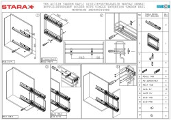 Starax 2441 Gizli Raylı Deterjanlık Çift Açılım Sol 20 cm - 3