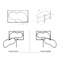 Starax 3013 Chrome Chrome Blind Corner Bean Left Mechanism - 2