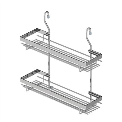 Starax 4005 Chrome Classic Spice Rack with Two Small Shelves - 1