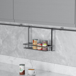 Starax 4025 Chrome Spice Rack Luxury Single Small Shelf - 2