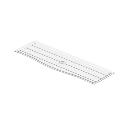 Starax 5214 Şeffaf Plastik Tepsi 80cm - 1