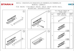 Starax 6057 Chrome Tie Holder And Belt Rails Right - 2