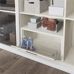 Starax 6131 Chrome Door Mounted Single Shelf Shoe Rack - 1