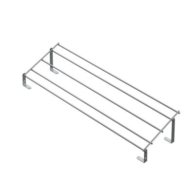 Starax 6131 Chrome Door Mounted Single Shelf Shoe Rack - 2