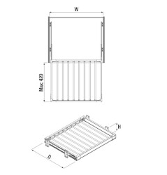 Starax 6204 Gray Trouser Side Rail Aluminum - 2