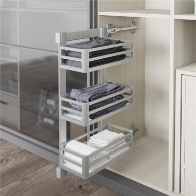 Starax 6271 Grey Aluminum 3-Shelf Unit Left - 2