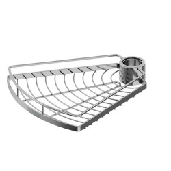 Starax 7104 Chrome Corner Rotating Basket - 1