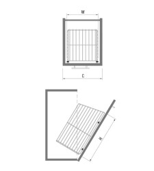 Starax 8012 Chromed Lid Mounted Laundry Basket - 2