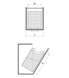 Starax 8115 Askılı Çamaşır Sepeti 50cm Krom - 2