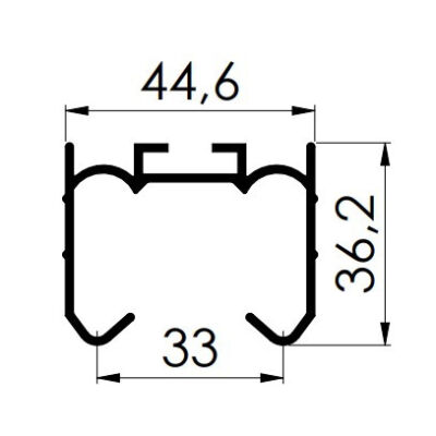 Starax Aluminium Profile Top Rail 2 Mt - 1