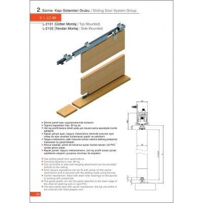 Starax Lc 65 Sliding Door Mechanism Top Mount - 3