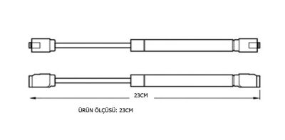 Sym Gazlı Piston 60N Kısa - 3