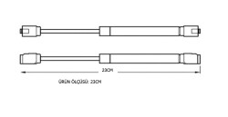 Sym Gazlı Piston 80N 23 cm Kısa - 3