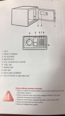 Sym Şifreli Para Kasası Küçük Siyah - 2