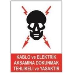 Sym Touching cables and electrical components is prohibited Warning Sign - 1