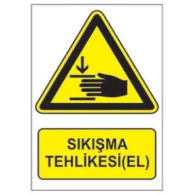 SYM Uyarı Levhası El Sıkışma Tehlikesi - 1