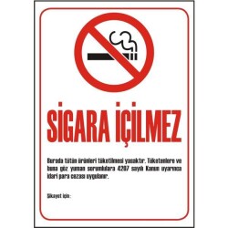 SYM Uyarı Levhası Sigara İçilmez - 1