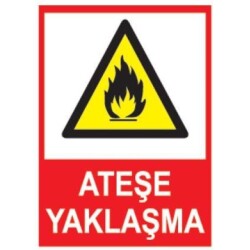 Sym Warning Sign Stw059 Do Not Approach Fire - 1