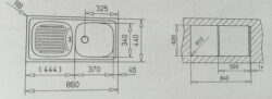 Teka EBM 45 RHD Paslanmaz Mikroketen Çelik Eviye Sol - 4