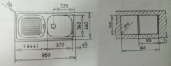 Teka EBM 45 Sifonlu Paslanmaz Çelik Eviye Sol - 6