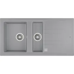 Teka Stone 60 B-TG İki Hazne Tegranite Eviye Metalik Gri - 1