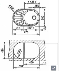 Teka DR 77 1B 1D Tek Hazneli Paslanmaz Çelik Evye - 2