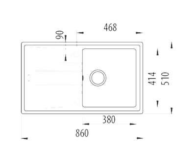 Teka Stone 50 B-TG Tek Hazne Tegranite Eviye Beyaz - 4