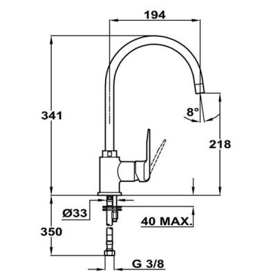 Teka Faucet IN 995 Fw White - 2