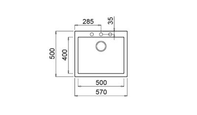 Teka ForSquare 50.40 Tek Hazneli Tegranite Eviye Siyah - 3