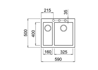 Teka ForSquare 590 TG Çift Hazne Tegranite Evye Siyah - 3