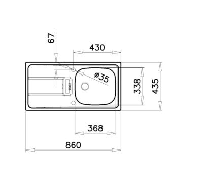 Teka Gravity 45 Single Bowl Stainless Steel Kitchen Sink Right - 6