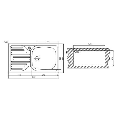 Teka Infant 45 Microketen Steel Kitchen Sink Right - 3