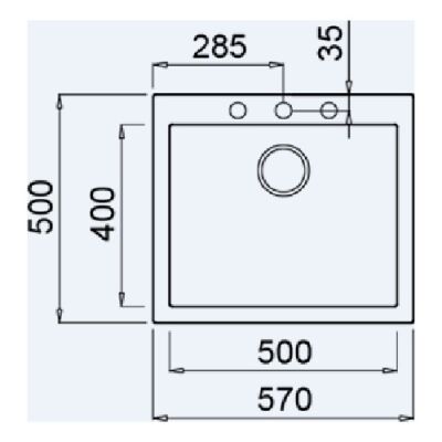 Teka Kitchen Sink FORSQUARE 50.40 TG Stone Grey - 3