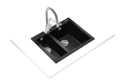 Teka Kitchen Sink FORSQUARE 590 TG -Black Granite - 2