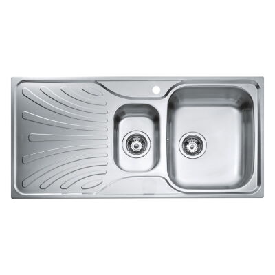 Teka Nerissa 60 B 1.5 Bowl Microketen Steel Kitchen Sink Left - 1