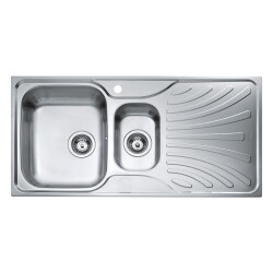 Teka Nerissa 60 B 1.5 Bowl Microketen Steel Kitchen Sink Right - 2