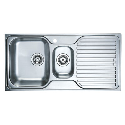 Teka Princess 60 B 1.5 Bowl Microketen Steel Kitchen Sink Right - 1