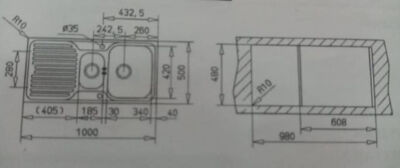 Teka Princess 60 B 1.5 Hazneli Mikroketen Çelik Eviye Sağ - 6