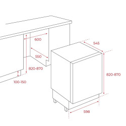 Teka RSL 410150 BU Built-in Undercounter Refrigerator - 2